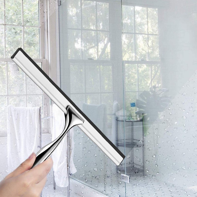 Shower Squeegee Stainless Steel All Purpose Household Bathroom Cleaner Tool