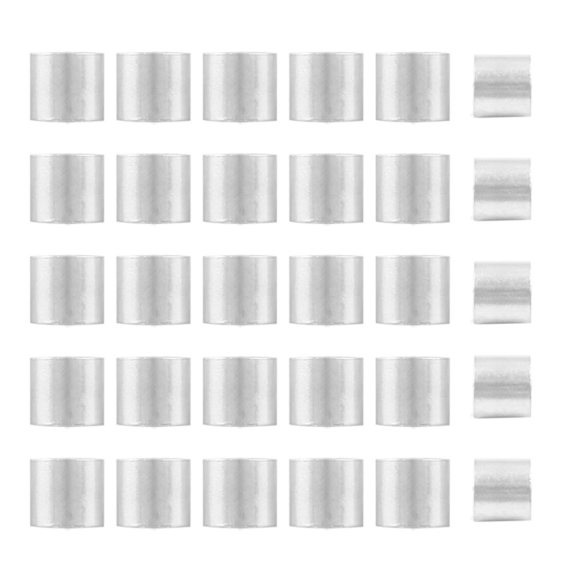 Luomorgo 100 Pcs 1/8" Aluminum Crimping Loop Sleeve, Wire Rope