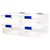 HOMZ Heavy Duty Modular Stackable Storage Tote Containers with Latching
