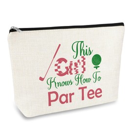 Golf Girls Gift Makeup Bag Golf Team Gifts for Golf Lover Cosmetic Bag Inspirational Gifts for Women Golfer Birthday Christmas Friendship Gifts for Friends Besties Golf Ball Zipper Toiletry Bags
