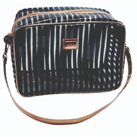 Jafra Cosmetic Bag Rose Gold, 28 x 22 x 13 cm, black