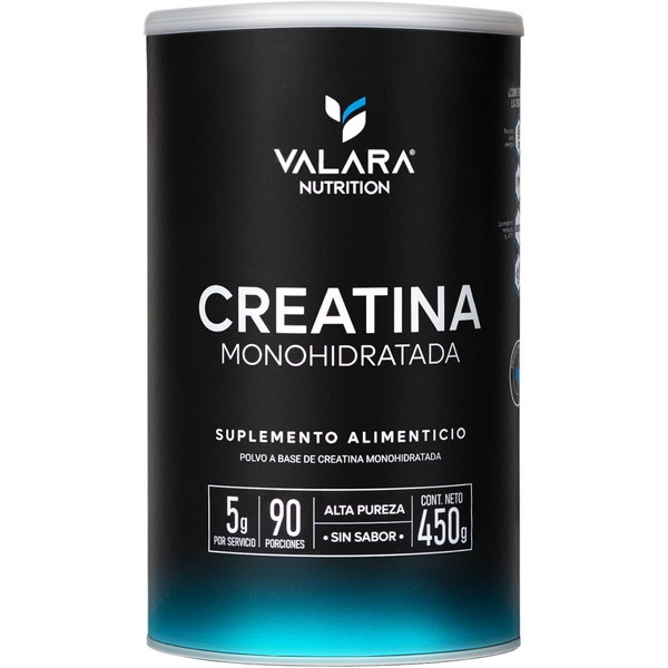 VALARA Creatina Monohidratada de Máxima Pureza - 90 Servicios -
