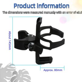 FUNNTY Bike Water Bottle Holder No Screws(Black) Universal Bike Cup Holder, 360 Degree Rotating Bike Water Bottle Cage (2 PCS)