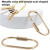 5-Pack Brass Key Rings - Gold Keychain with Screw Lock