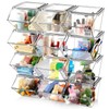 Yerliker 12 Pcs Clear Plastic Storage Bins with Lids Large
