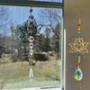 Suncatcher with Amethyst Crystal Hanging - 4 Pcs Hanging Suncatcher