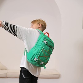 MOUNTAINTOP 15L Children's Backpack Girls Boys School Backpack School Bag for 5-10 Years Backpack Children for School Hiking 25 x 14 x 41 cm, 15L-Green, Rucksack