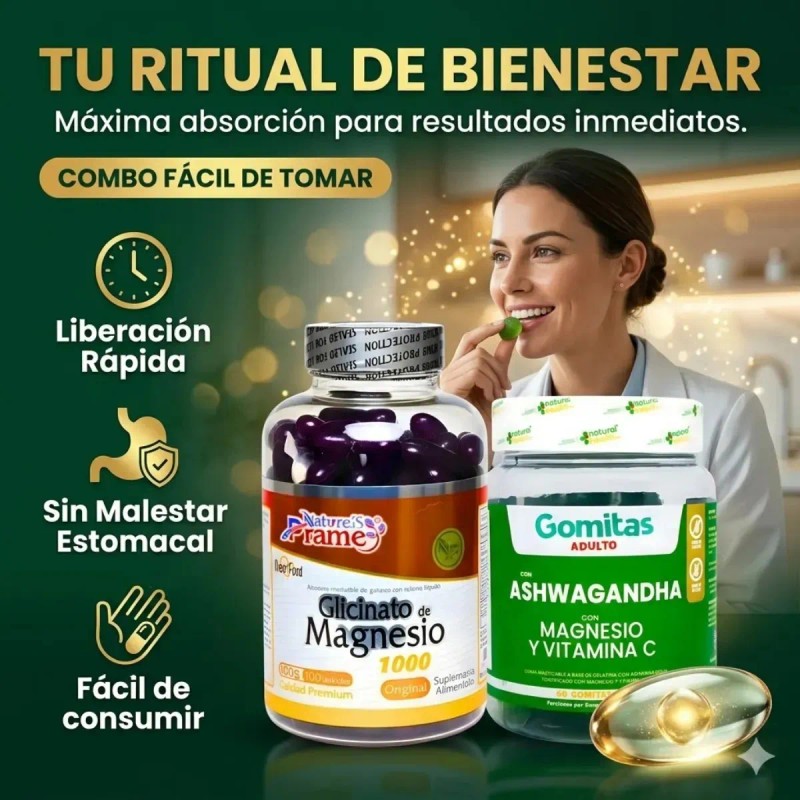 Glicinato Magnesio 240 Cápsulas Snatural Lactosa Libre Gluten