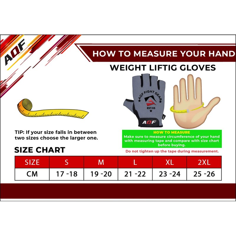 AQF Weight Lifting Gloves Training Fitness Exercise Gym Workout Gloves