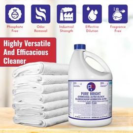 Twentyeight Pure Bright Liquid Bleach 1 Gallon Bottle Ultra Bleach Cleaner Bleach Liquid, Organic Matter Bulk Buy - 12 pack bleach and stickers