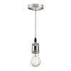 Knightsbridge 6 Inch E27 Vintage Pendant Set in Brushed Chrome
