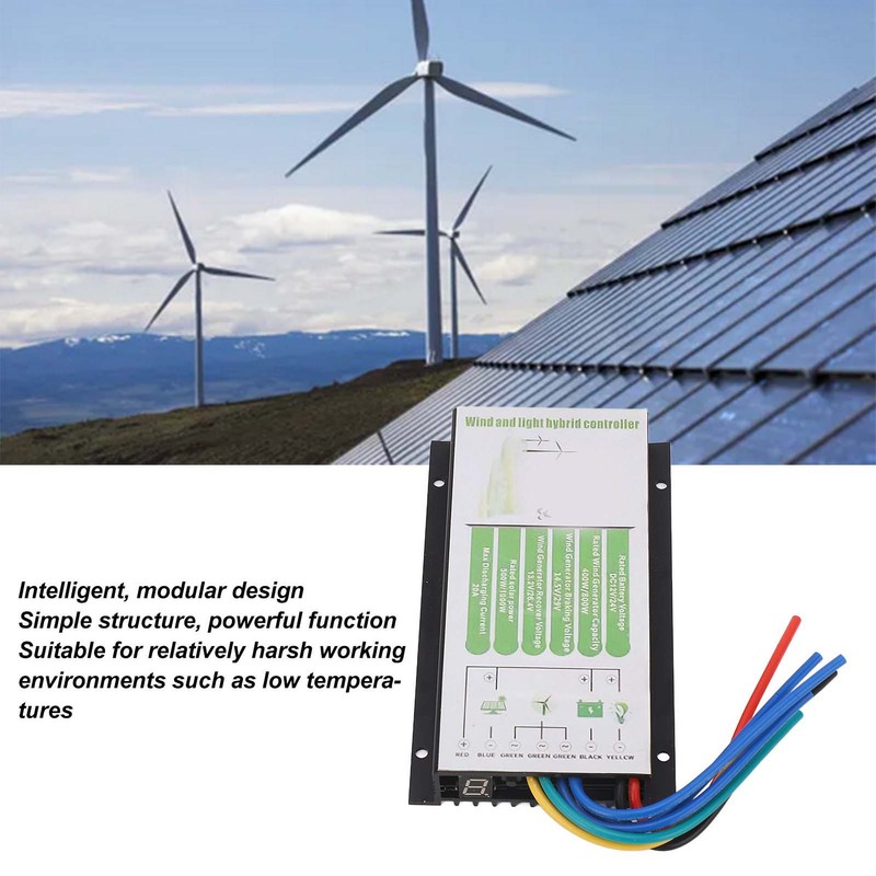 Wind Solar Hybrid Charge Controller 12V 24V Battery Auto PWM