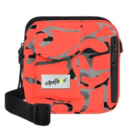 REEFLEXX Cross Bag: Colourful Camouflage Bag for Style & Functionality in Everyday Life, Coral Camou