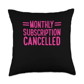 Hysterectomy Recovery Uterus Monthly Subscription Cancelled Throw Pillow