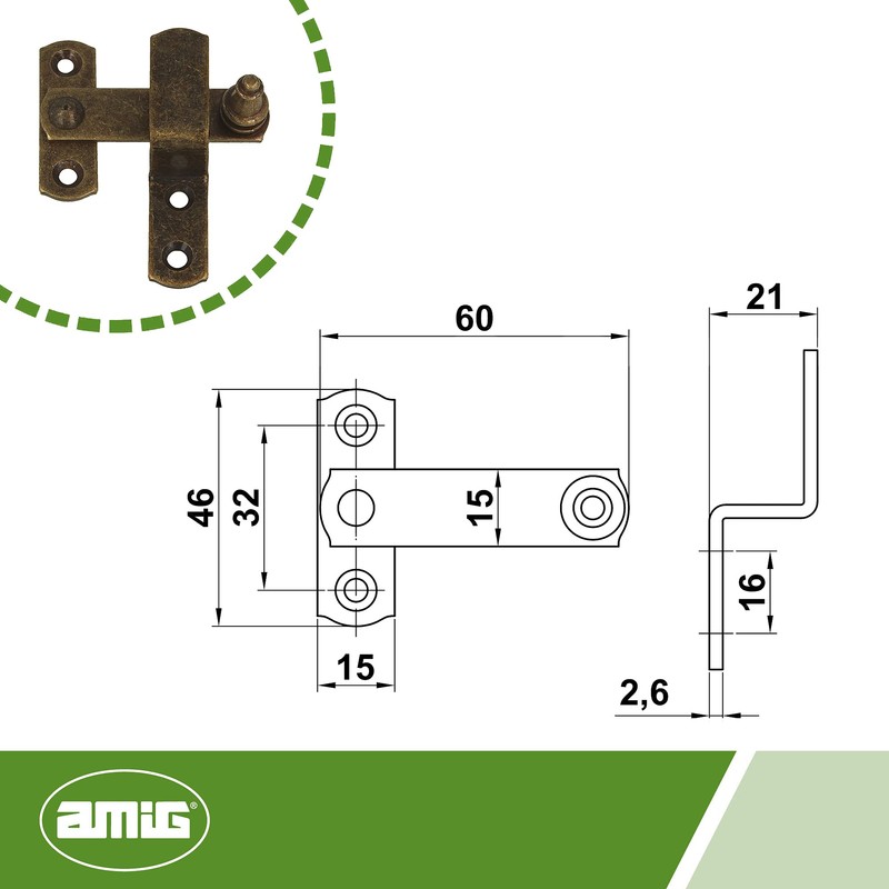 Amig - Shutter Shutter with Flap | Security Lock for
