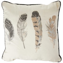 Fusion - Idaho - 100% Cotton Filled Cushion - 43x43 cm in Charcoal Grey