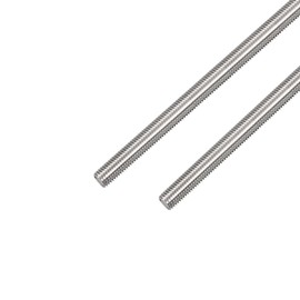 HiPicco 1/2"-13 Fully All Threaded Rod & Studs, 12" Length, 304 Stainless Steel Right Hand Thread Screw for Furniture Anchor Bolts, Clamps, Hangers and U-Bolts 2 Pack