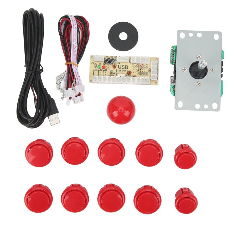 Yoidesu Botones de y Joysticks Kit de Bricolaje, 2 Jugadores