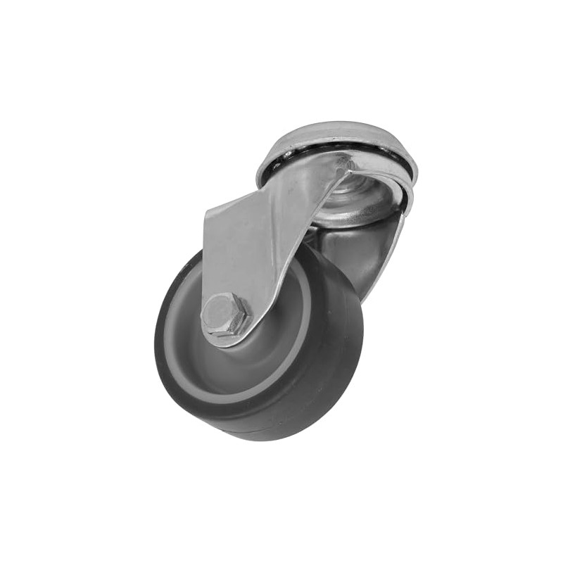Ø50mm Medium-Duty Thermoplastic Bolt Hole Swivel Castor Wheel - Trade
