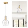 Emliviar 11 Inch Farmhouse Pendant Light Fixture, 1-Light Hanging Kitchen