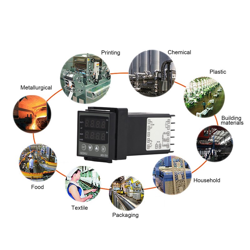 PID Temperature Controller Digital Display ABS Housing Intelligent Temp Control