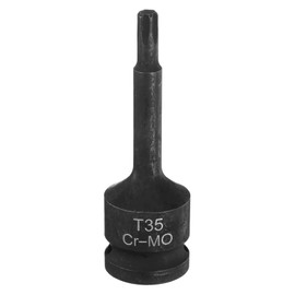 HARFINGTON T35 Torx Bit Socket 1/2" Drive 6 Point Torx Star Screwdriver Socket Adapter CR-MO Steel Lengthen Impact Bit Sockets for Electric Ratchet Wrenches Fastening Screws