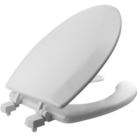 Mayfair 1440EC 000 Open Front Molded Wood Toilet Seat, Elongated, White