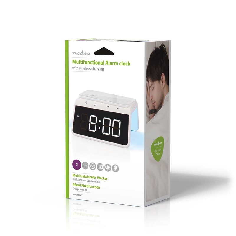 Nedis Alarm Clock Wireless Charging | Qi Certified | 5/7.5/10/15