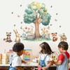 SMAOSTORE Wall Sticker Forest Animals Bunny Raccoon Rabbit Large Tree
