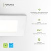 ASD 6 Pack LED Square Recessed Lighting 3 Inch, 5
