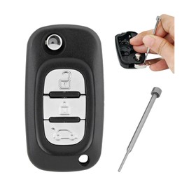 3 Buttons For Renault Clio Car Key Fob Case Cover Replacement Flip Folding Key Shell For Renault Clio Megane Kangoo Modus Key Case with Pin Removal Tool