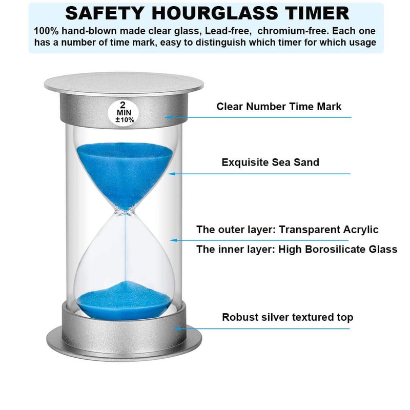 SuLiao 30 Second Timer for Kids, Large Durable Hourglass Sand