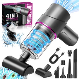 12000Pa Strong Suction Wireless Handheld Car Vacuum Cleaner, 5000mAh High Power 4-in-1 Vacuum Cleaner and Air Duster, 120W Portable Vacuum for Car, Office, Pet and Home