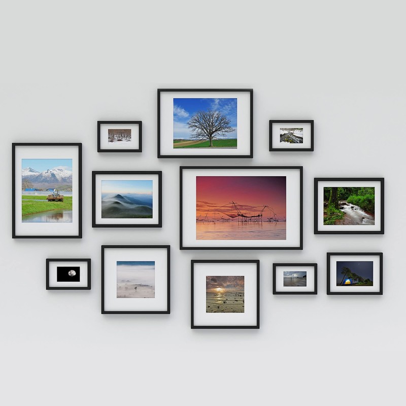 uxcell 4.9" x 6.9" Picture Mat, Core Bevel Cut Frame