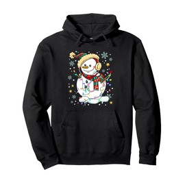 Snowman Nurse Christmas Snowman Lights Xmas Scrub Men Women Pullover Hoodie
