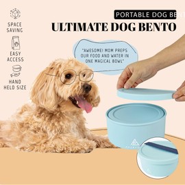 AVERYDAY 40 Oz Travel Dog Bowls with Lids, 2-in-1 Portable Pet Bowls for Food and Water, Leakproof Travel Dog Food & Water Bowl for Outdoor, Camping, Travel Dog Food Bowls, Daycare Pet Bowls
