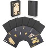 joyoldelf Poker Card Game Waterproof Plastic Diamond Black Ideal for