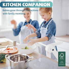 Foldable Toddler Tower, 3 Adjustable Height Toddler Standing Tower, Wooden Kids Kitchen Stool Helper with Safety Rails, Space Saving Kids Step Stool - Ages 18 Months to 6 Years