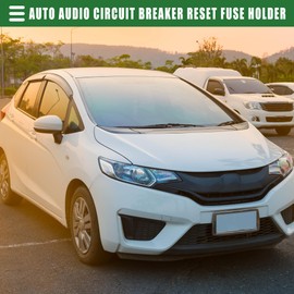 Motoforti Universal DC 12V-24V Fuse Holder 100A Inline Circuit Breaker Reset Fuse Holder for Car Marine Audio Stereo System Protection, Zinc Alloy, Black, 2 Set