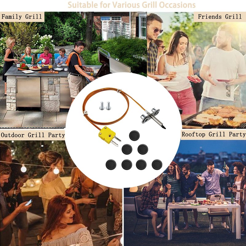 2024 KIT0422 Thermocouple Probe Kit with 6 Meat Probe Replacement,