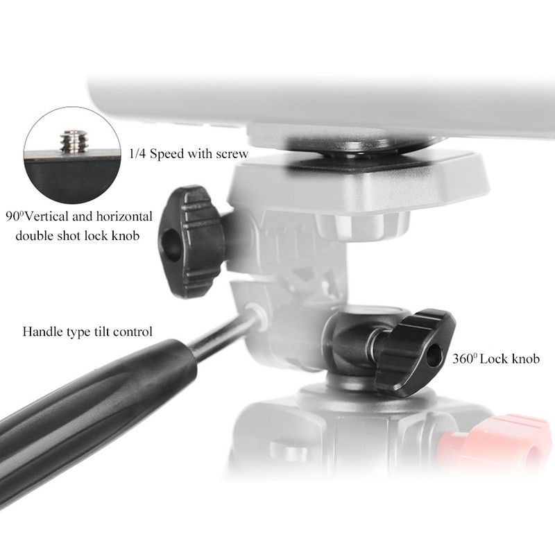 KINGJOY VT-831 Aluminum Alloy Portable Tripod 4 Sections Bearing 3KG