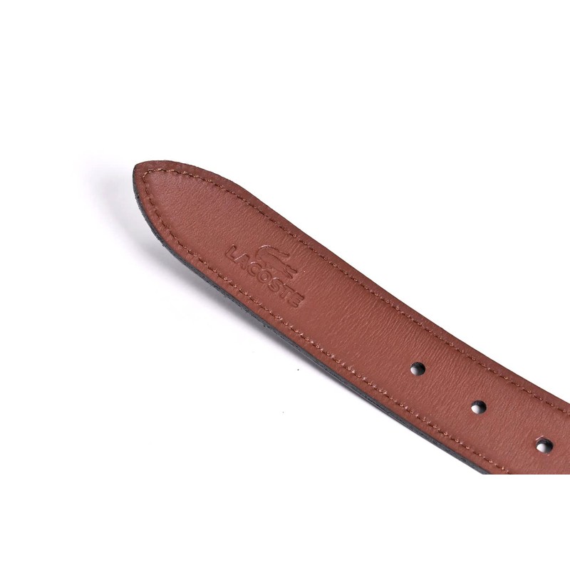Lacoste LB71570 Men's Casual Belt with Cowhide Leather, navy