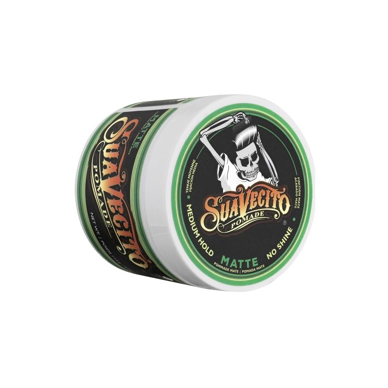 Suavecito Pomade Mate Cera Cabello Fijacion Media Acabado Look Mas