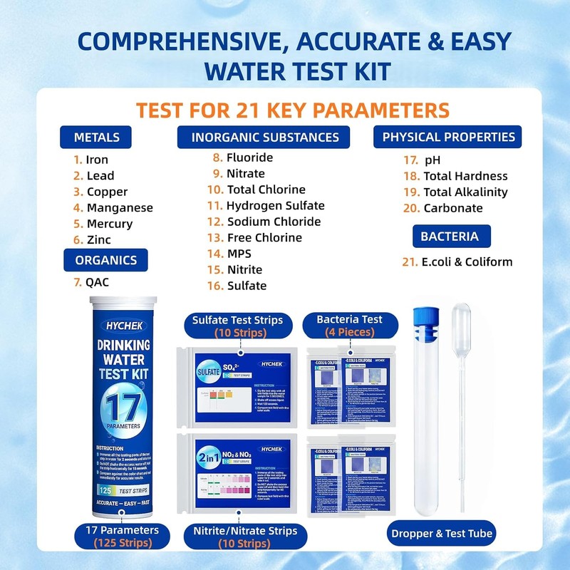 21 in 1 Accurate Drinking Water Test Kit, Well Water