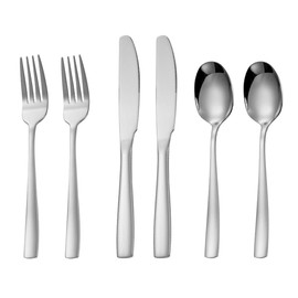 Hive Mind Flatware Assortment Set Spoons Forks Set of 4 2 Curry Salad Soup Spoons Dishwasher Safe (6 Pack)