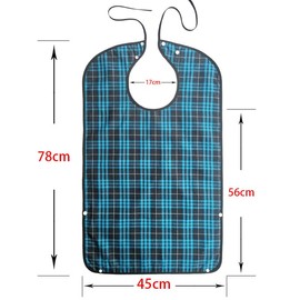 Reusable Bibs For Adult Eating,Adult Bib Eating Clothing Protector,Washable Eating Bib Waterproof Clothing Protector,Adult Feeding Bib Eating Bib Clothing Protector,Adult Clothing Protector Bib,Blue
