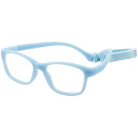 Geborilma Kids Flexible Glasses Frames for Kids - X-Small Unbreakable Eyeglasses for Kids Flex Glasses for 1-3 Years - Toddler Flexible Frame Glasses 42-14-120 Sky Blue
