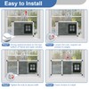 Ventilated Pet Door for Window, Fits 28.5"-32" Width Window, 2-Min