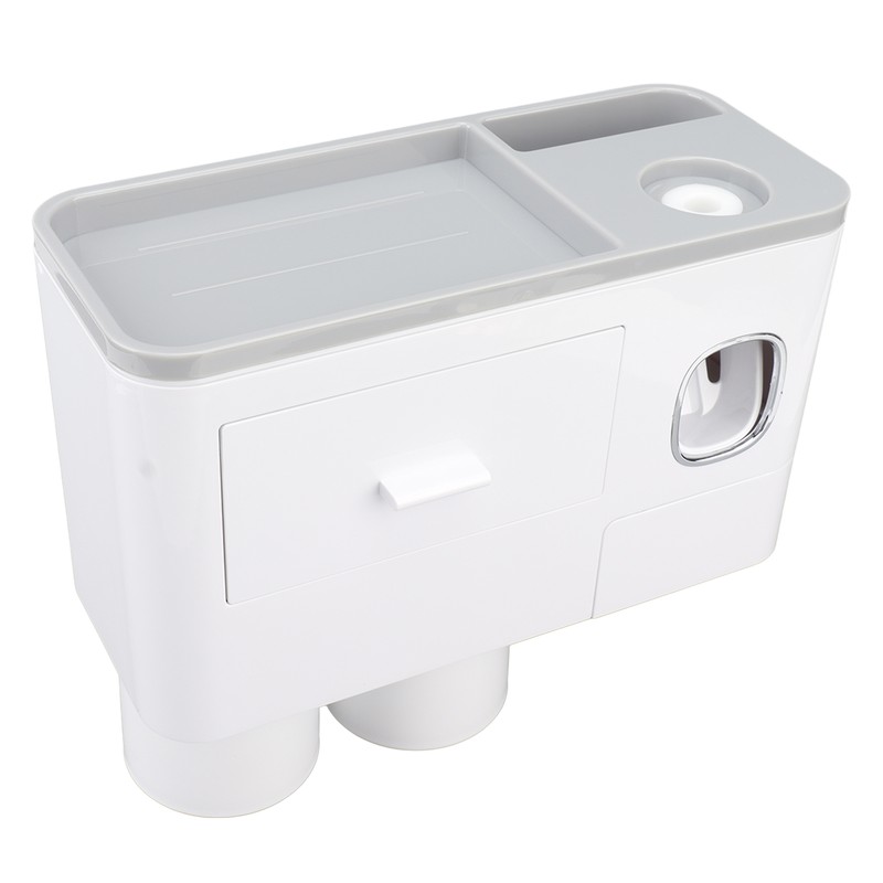 Toothpaste Dispenser Wall Mounted Toothpaste Dispenser Squeezer Kit for Bathroom