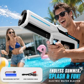 Electric Water Gun for Summer Outdoor Play – Rechargeable Automatic Water Blaster for Kids, Teens & Adults